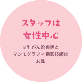 スタッフは女性中心