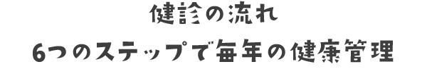 健診の流れ 6つのステップで毎年の健康管理