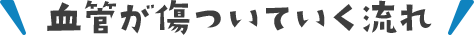 血管が傷ついていく流れ